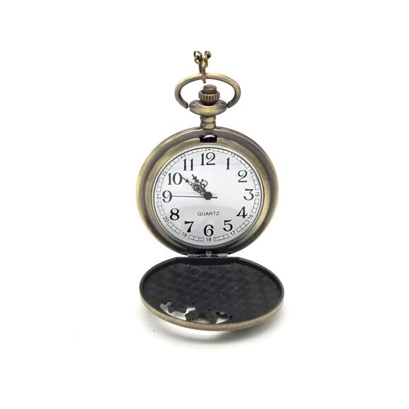 Deer Pocket Watch NEW Gift for Hunter Outdoors Nature Lover Vintage Bronze Look - Picture 2 of 8